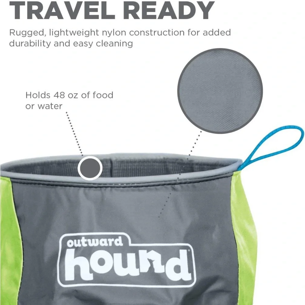 Portable dog bowl and pet food scoop